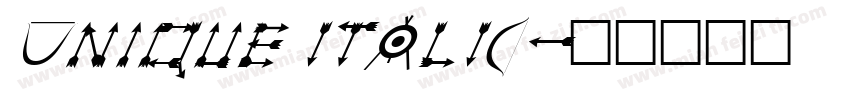 Unique ITALIC字体转换